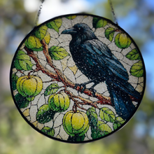 Load image into Gallery viewer, Green Raven Suncatcher
