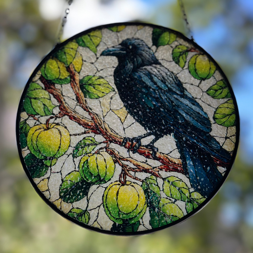 Green Raven Suncatcher