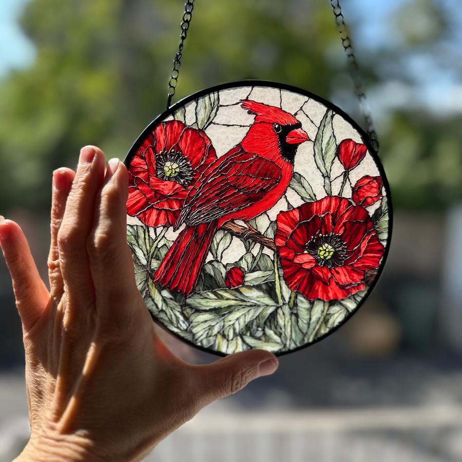 Always Remember Cardinal Suncatcher