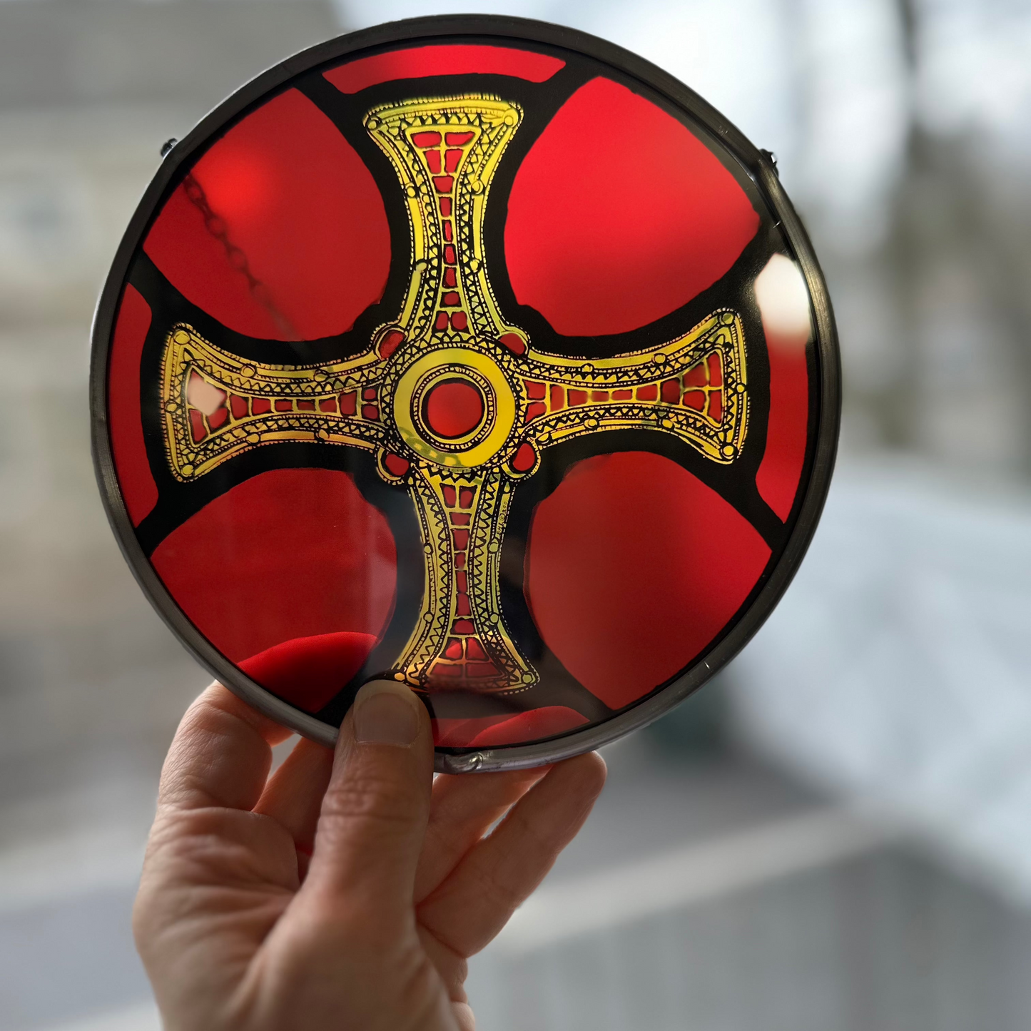 Saint Cuthbert's Cross Suncatcher