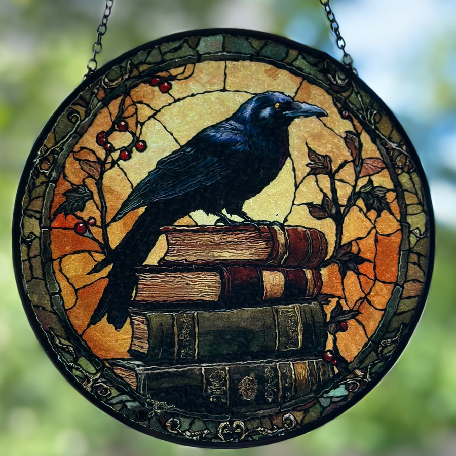 Autumn Raven Suncatcher