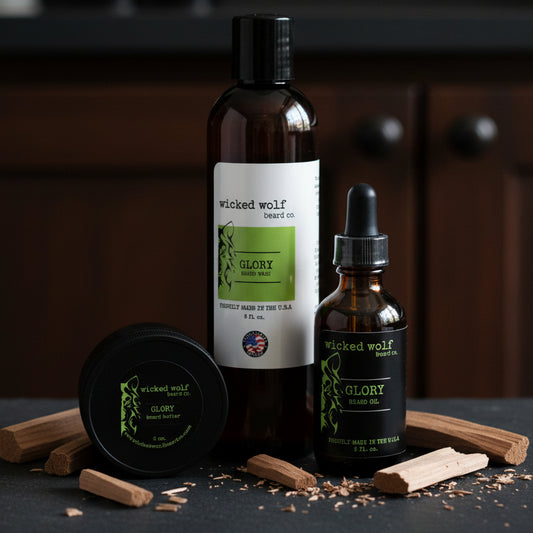 Wicked Wolf Pack Complete Beard Care Kit for Men - All Natural