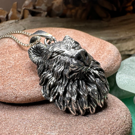 Aesir Wolf Necklace in sterling silver
