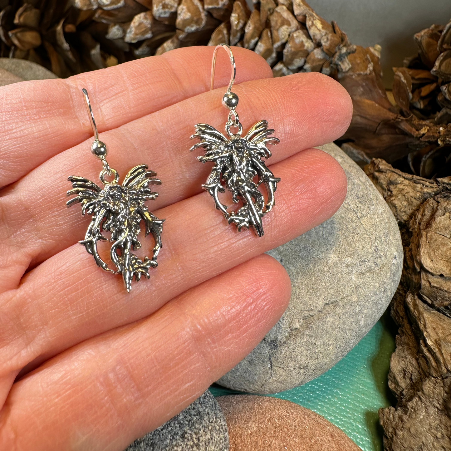 Pixie Fairy Earrings in Sterling Silver — view 4