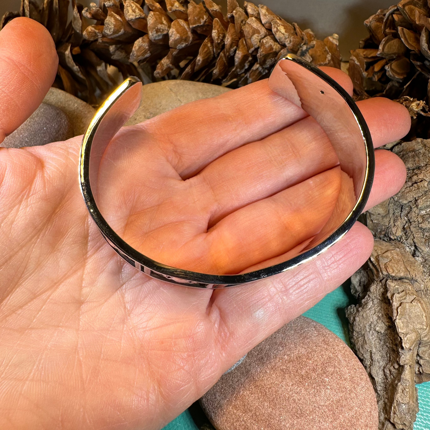 Alba Scottish Thistle Cuff Bracelet in Pewter — view 3