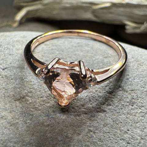 Load image into Gallery viewer, Pink Topaz Heart Ring
