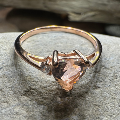 Load image into Gallery viewer, Pink Topaz Heart Ring
