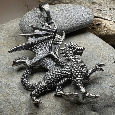 Load image into Gallery viewer, Wales Dragon Necklace
