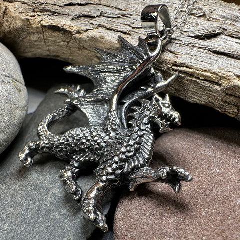 Load image into Gallery viewer, Wales Dragon Necklace
