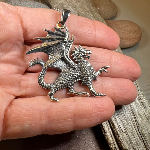 Load image into Gallery viewer, Wales Dragon Necklace

