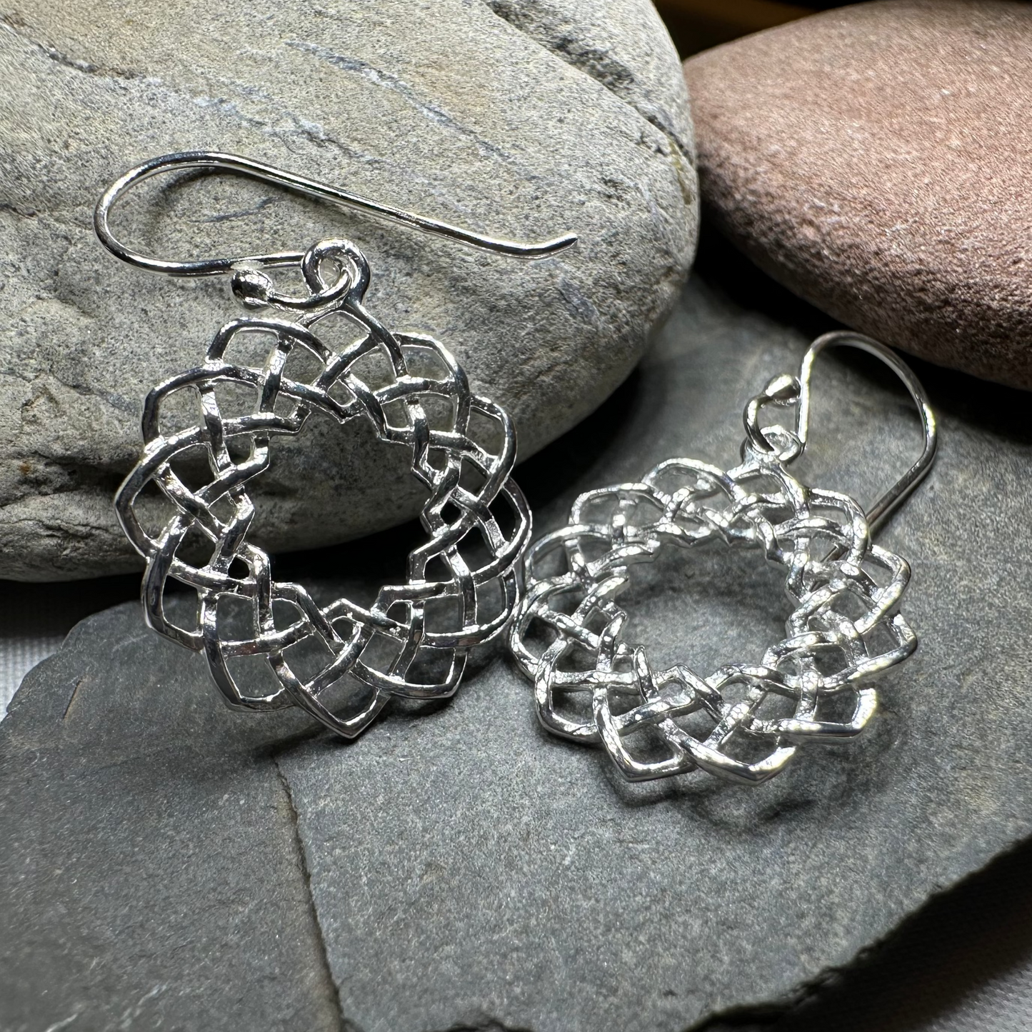 Celtic Eternity Knot Earrings in sterling silver