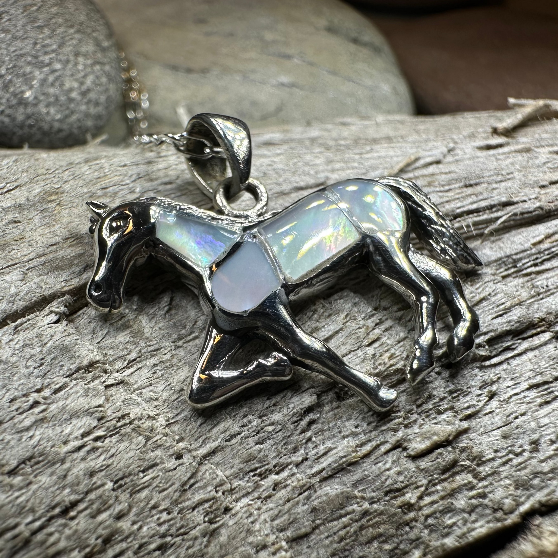 Shimmering Horse Necklace — view 4