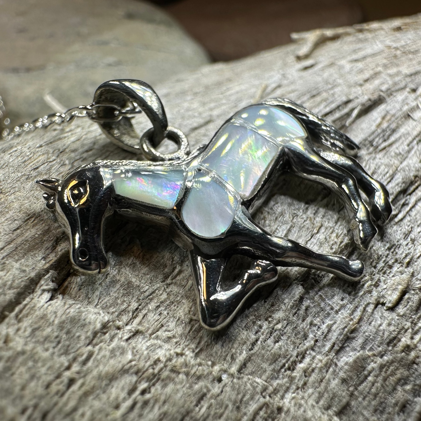 Shimmering Horse Necklace — view 8