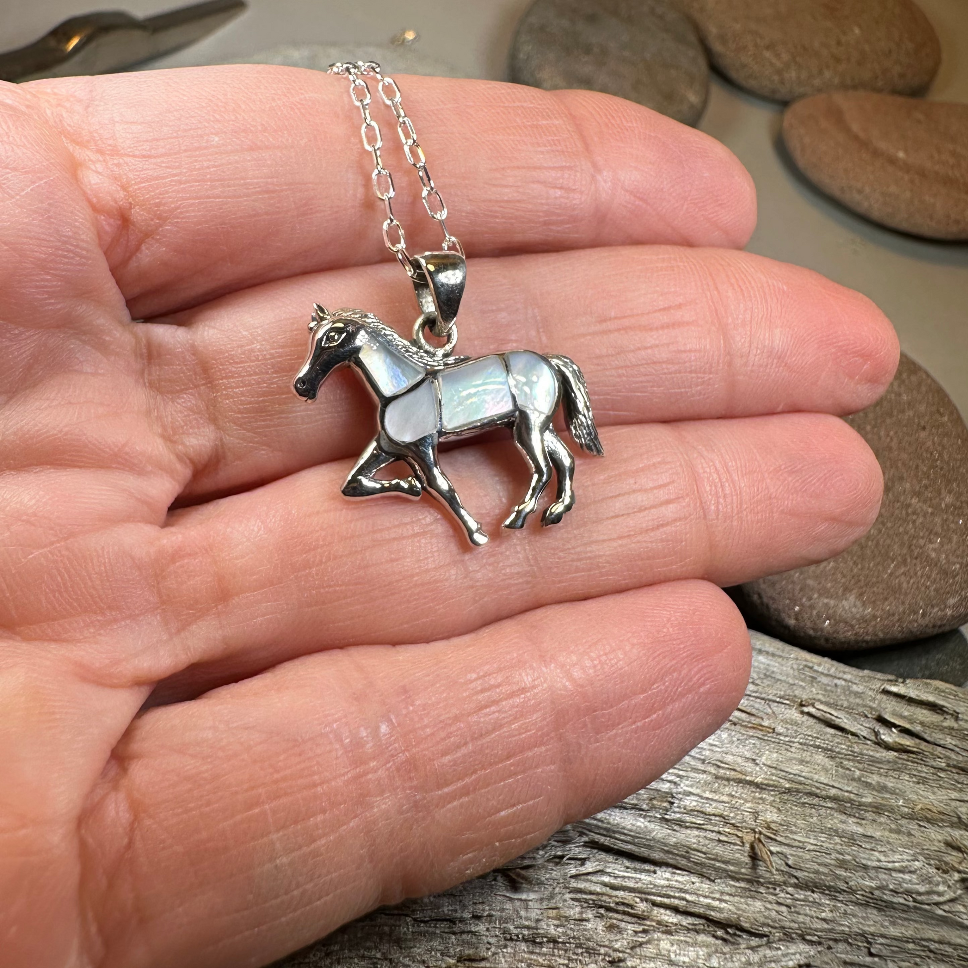 Shimmering Horse Necklace — view 7