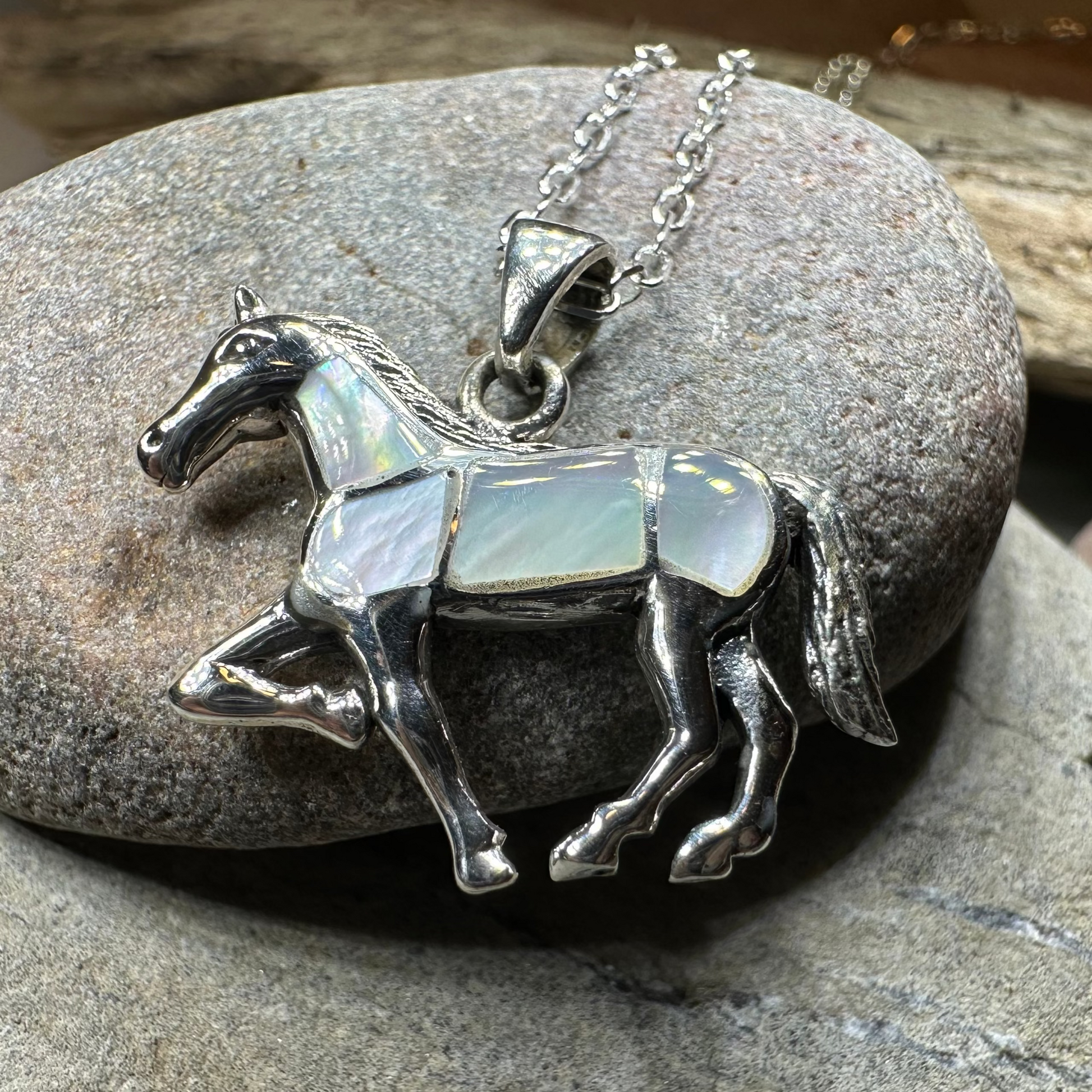Shimmering Horse Necklace — view 6