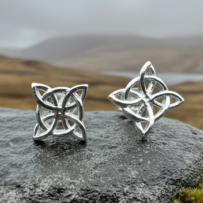 Donielle Celtic Post Earrings in sterling silver