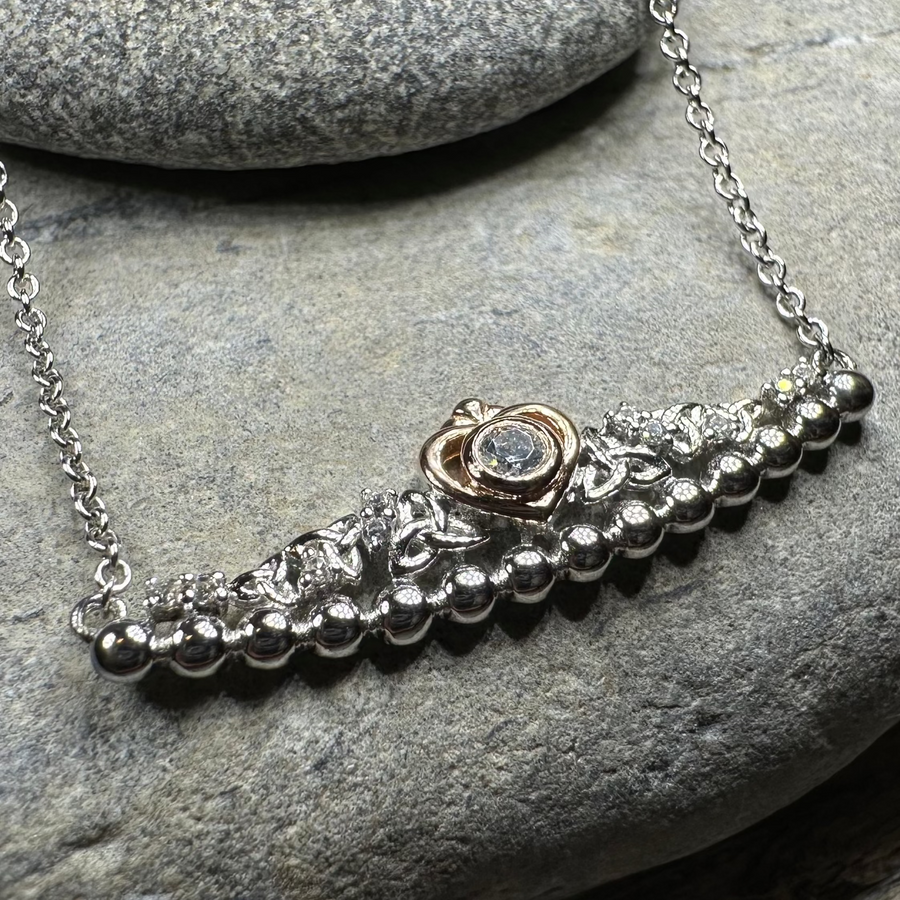 Celtic Irish Princess Heart Necklace - Handmade in Ireland