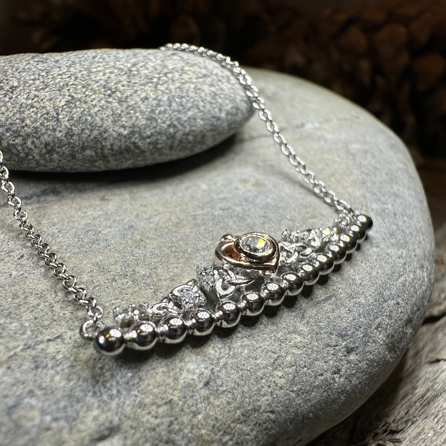 Celtic Irish Princess Heart Necklace - Handmade in Ireland — view 7