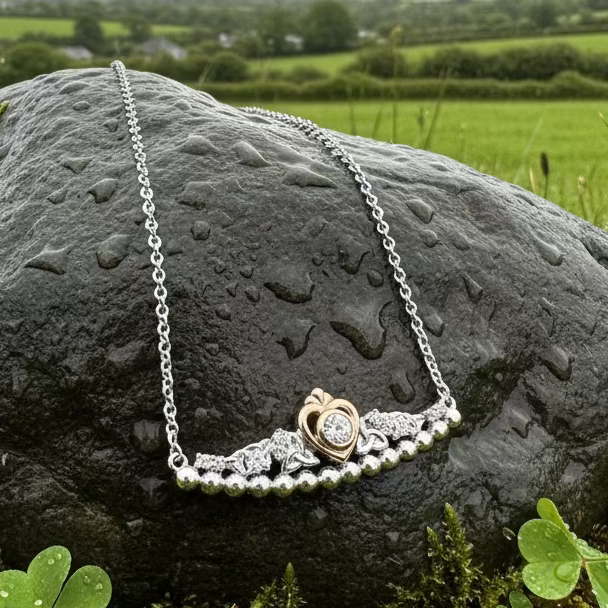 Celtic Irish Princess Heart Necklace - Handmade in Ireland