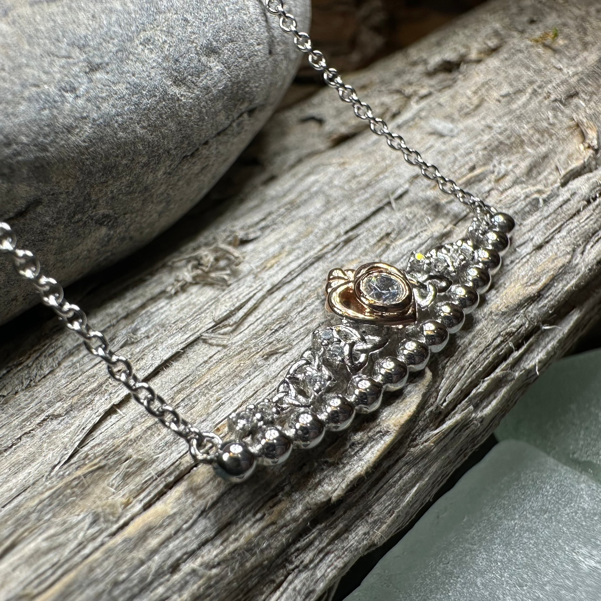 Celtic Irish Princess Heart Necklace - Handmade in Ireland — view 6