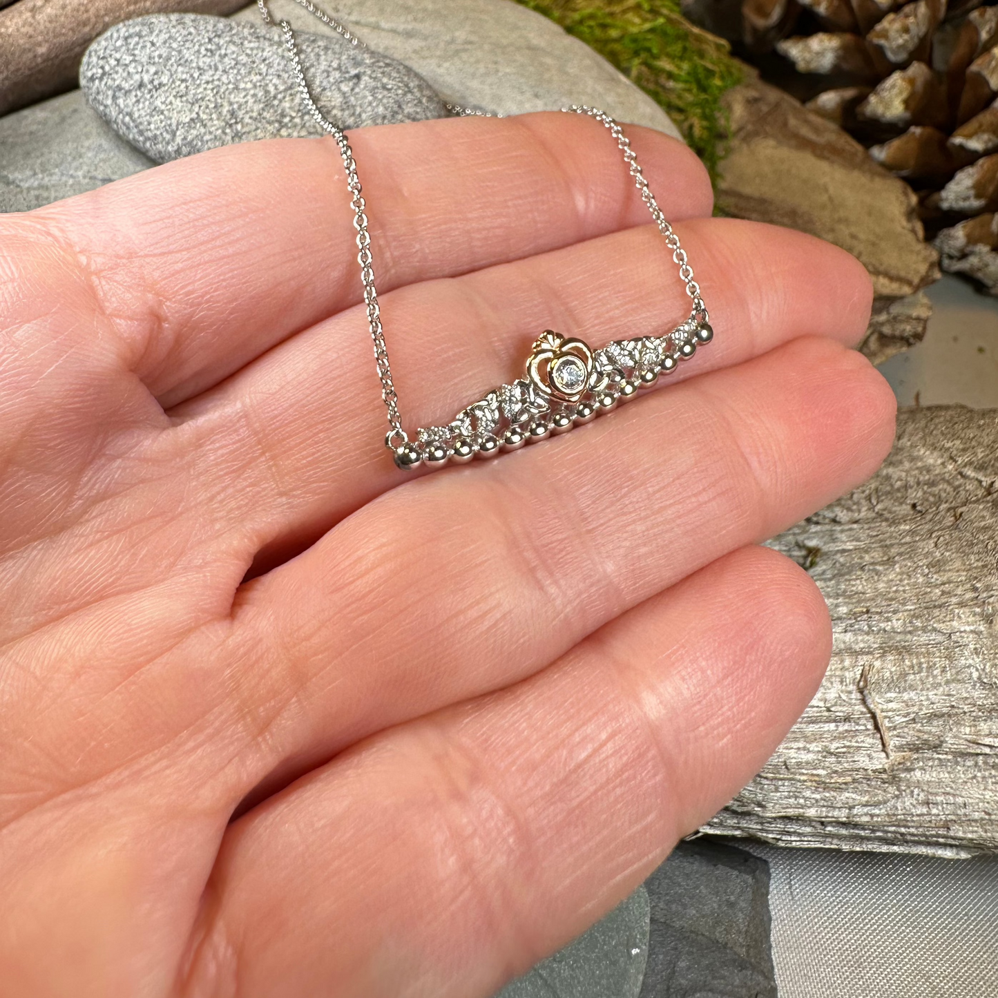 Celtic Irish Princess Heart Necklace - Handmade in Ireland — view 5