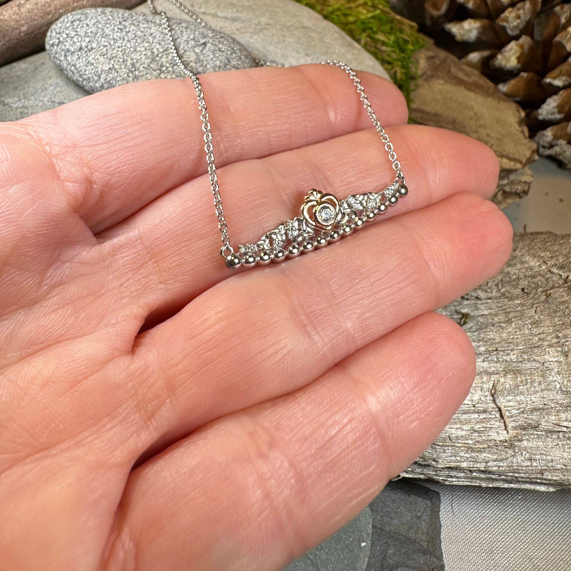 Celtic Irish Princess Heart Necklace - Handmade in Ireland — view 5