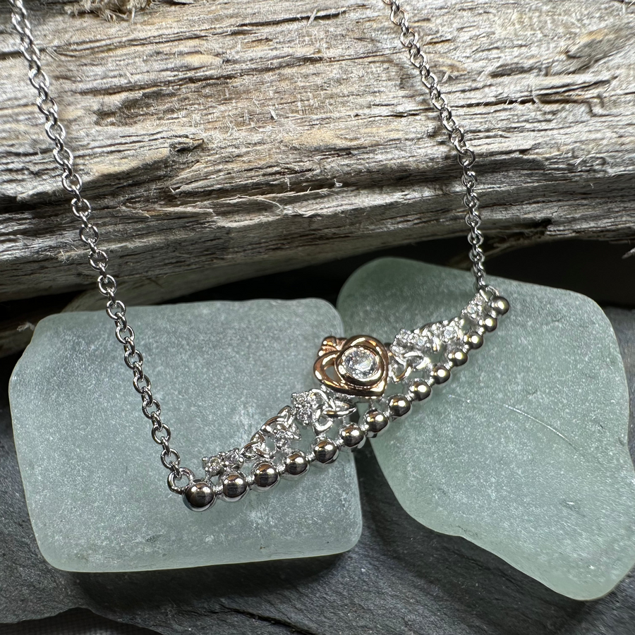 Celtic Irish Princess Heart Necklace - Handmade in Ireland