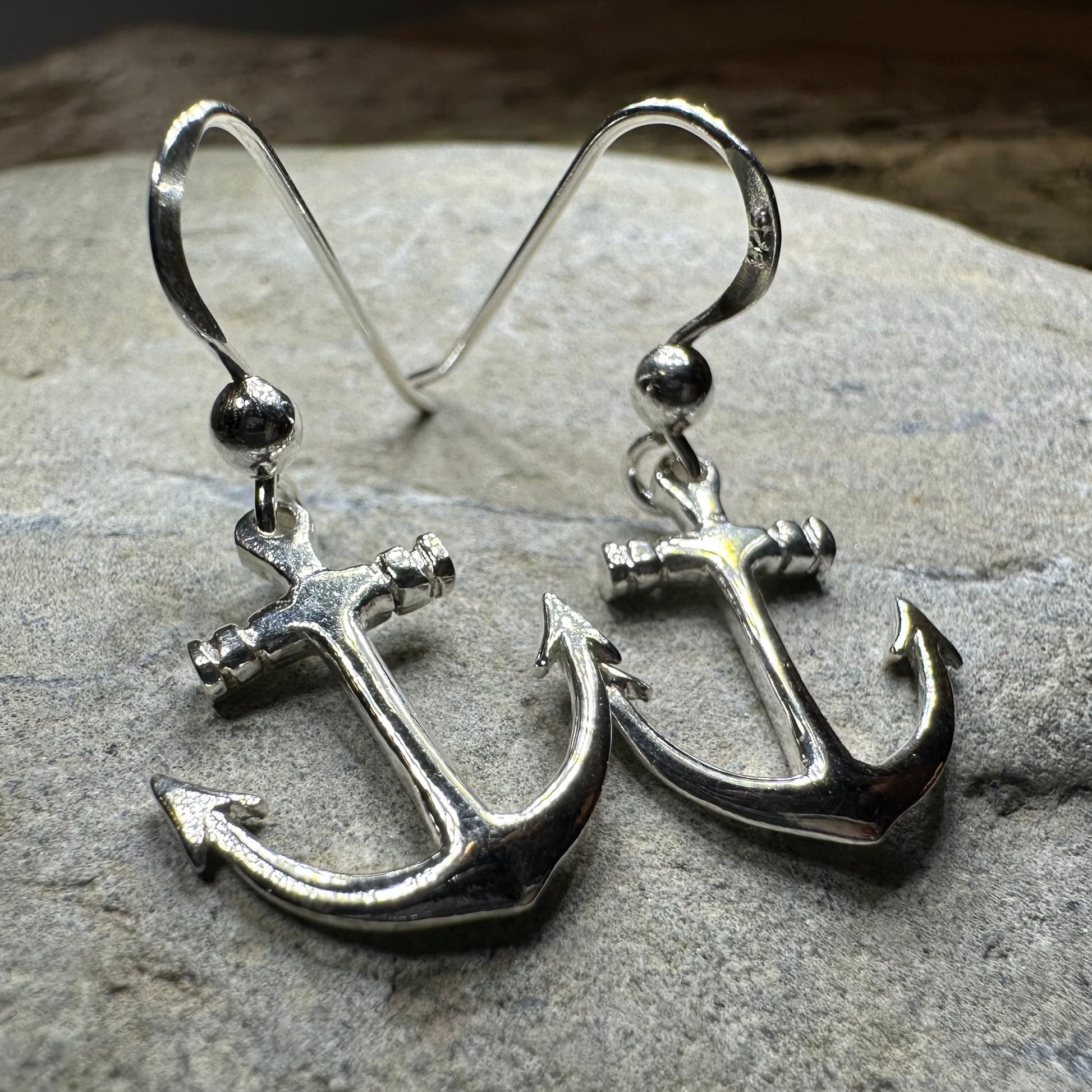 Smooth Sailing Anchor Earrings — view 7