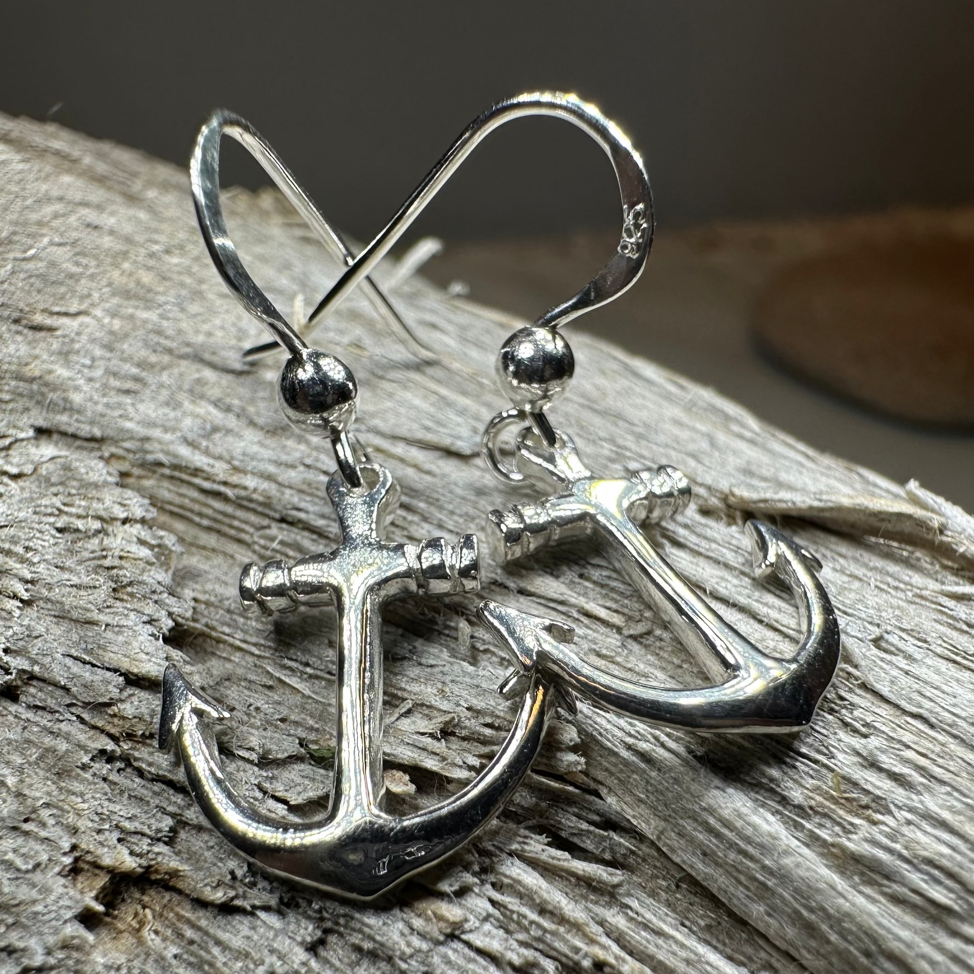 Smooth Sailing Anchor Earrings — view 6