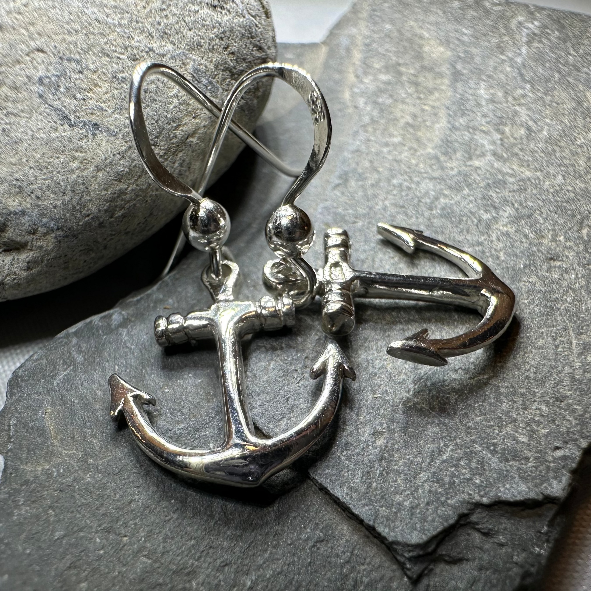 Smooth Sailing Anchor Earrings — view 5