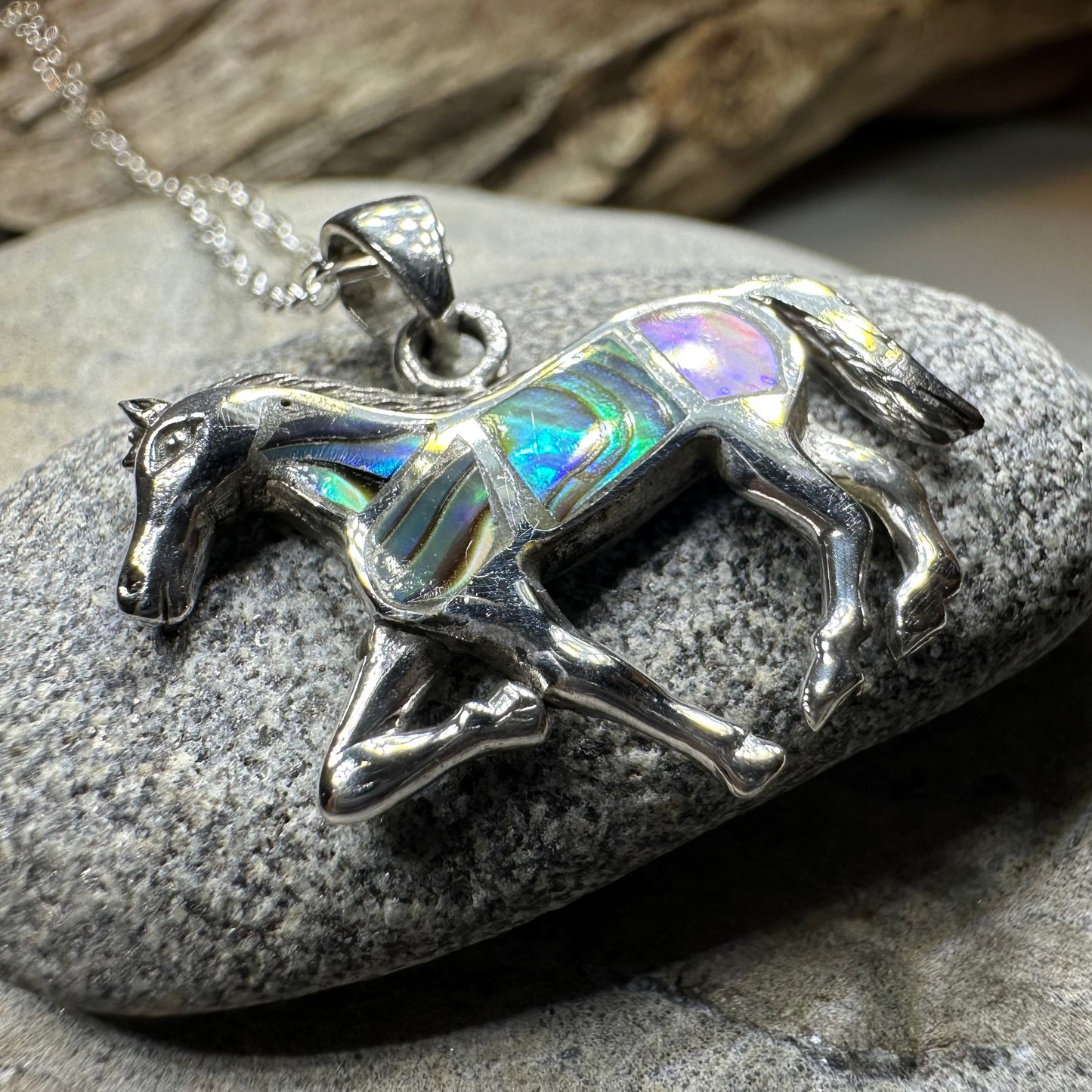 Shimmering Horse Necklace — view 3
