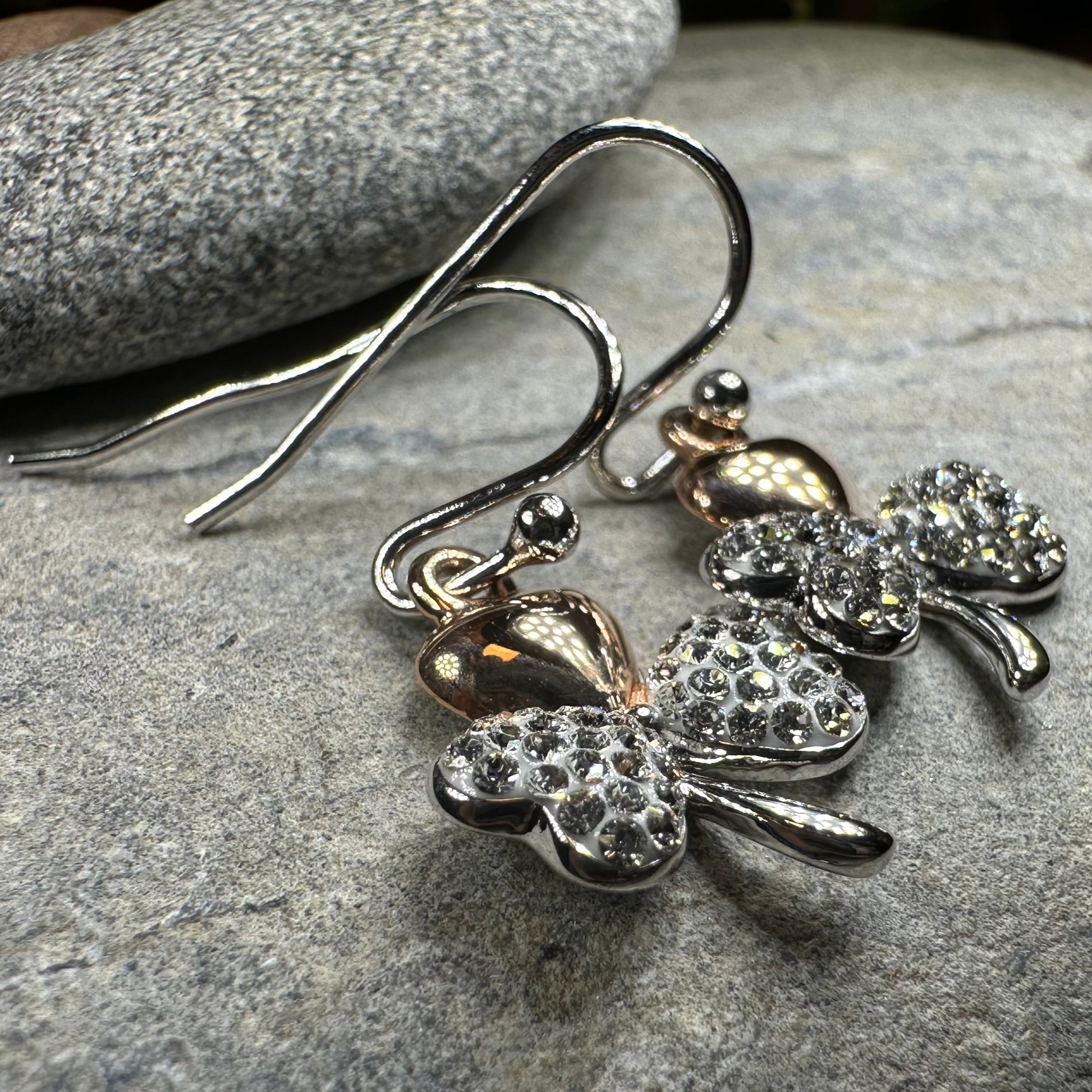 Elegant Irish Shamrock Earrings - Made in Ireland — view 7