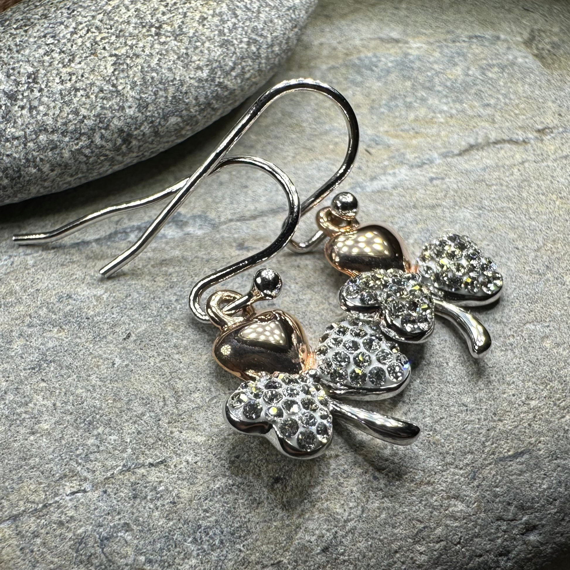 Elegant Irish Shamrock Earrings - Made in Ireland — view 5