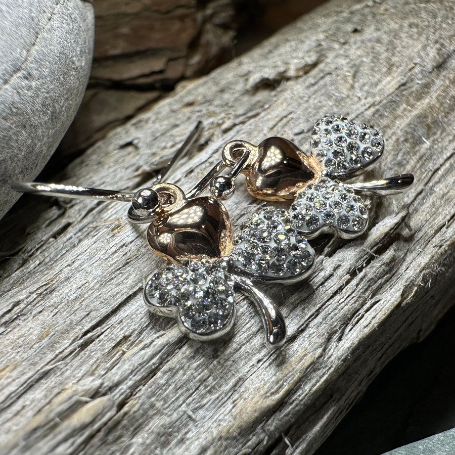 Elegant Irish Shamrock Earrings - Made in Ireland