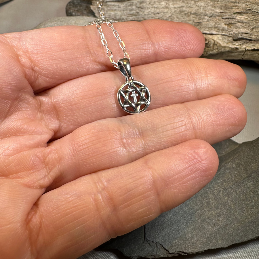 Petite Star of David Cross Necklace