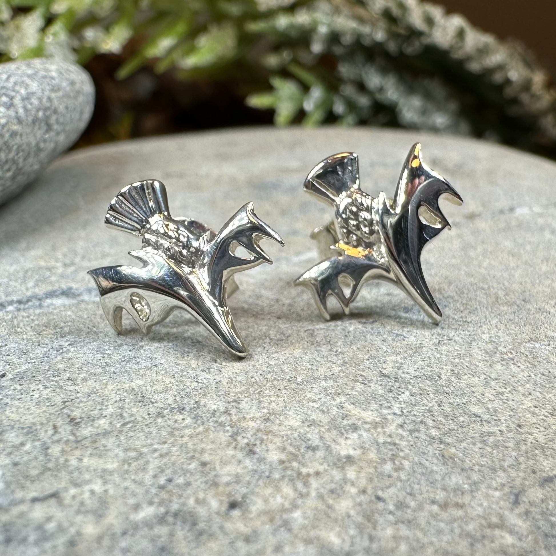 Modern Thistle Earrings — view 2