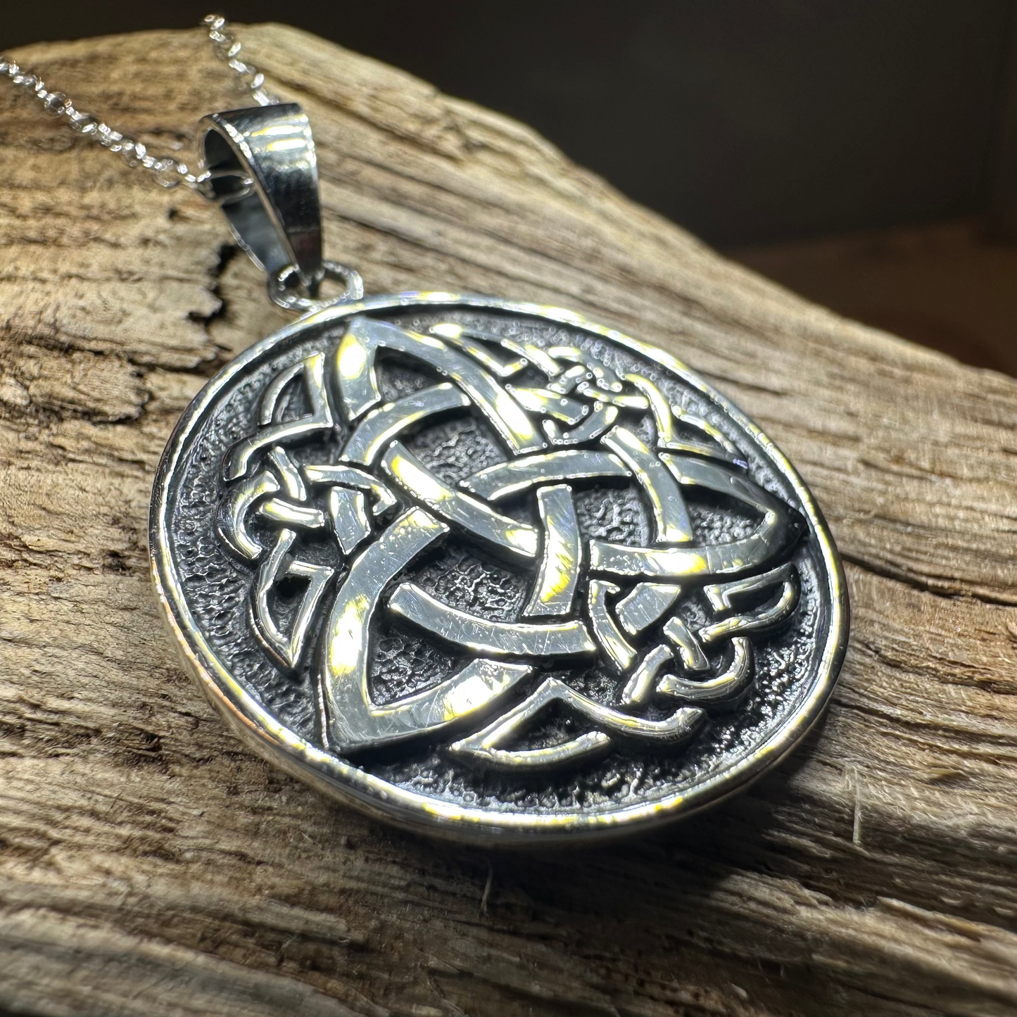 Stormfront Celtic Knot Necklace in sterling silver