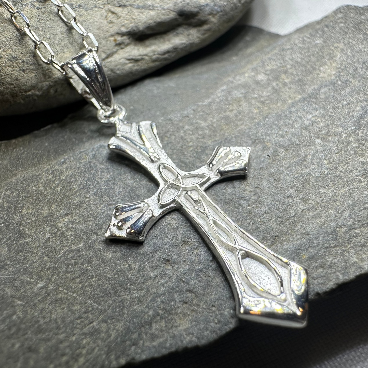 Kells Celtic Cross Necklace in Sterling Silver
