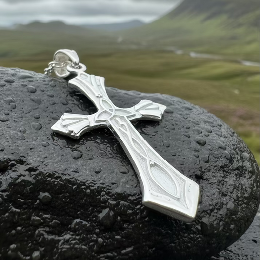 Kells Celtic Cross Necklace in Sterling Silver