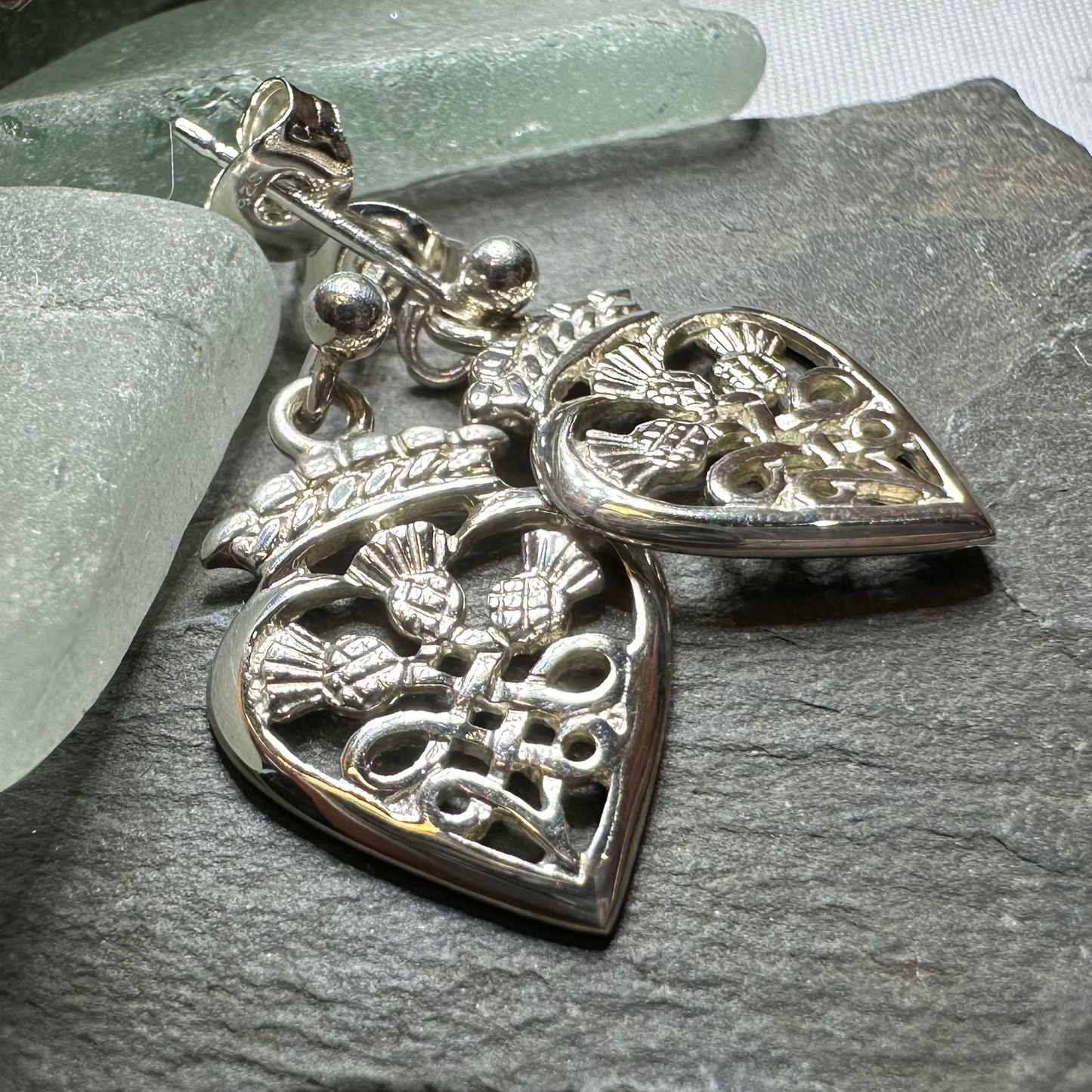 Heirloom Luckenbooth Earrings in sterling silver