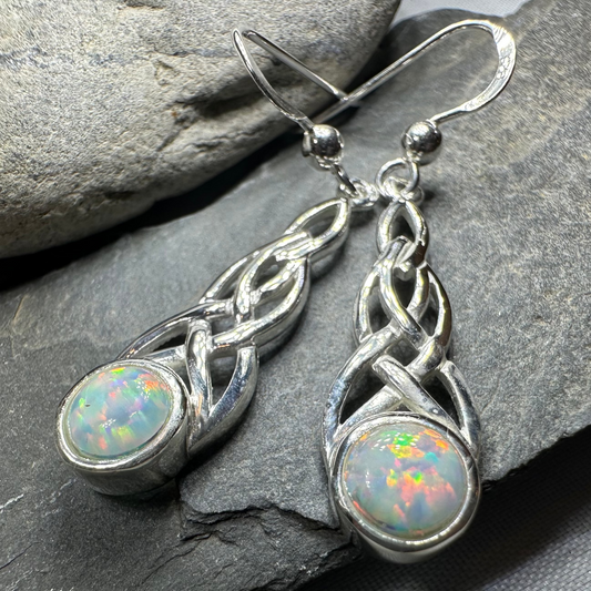 Muriel Celtic Knot Opal Earrings
