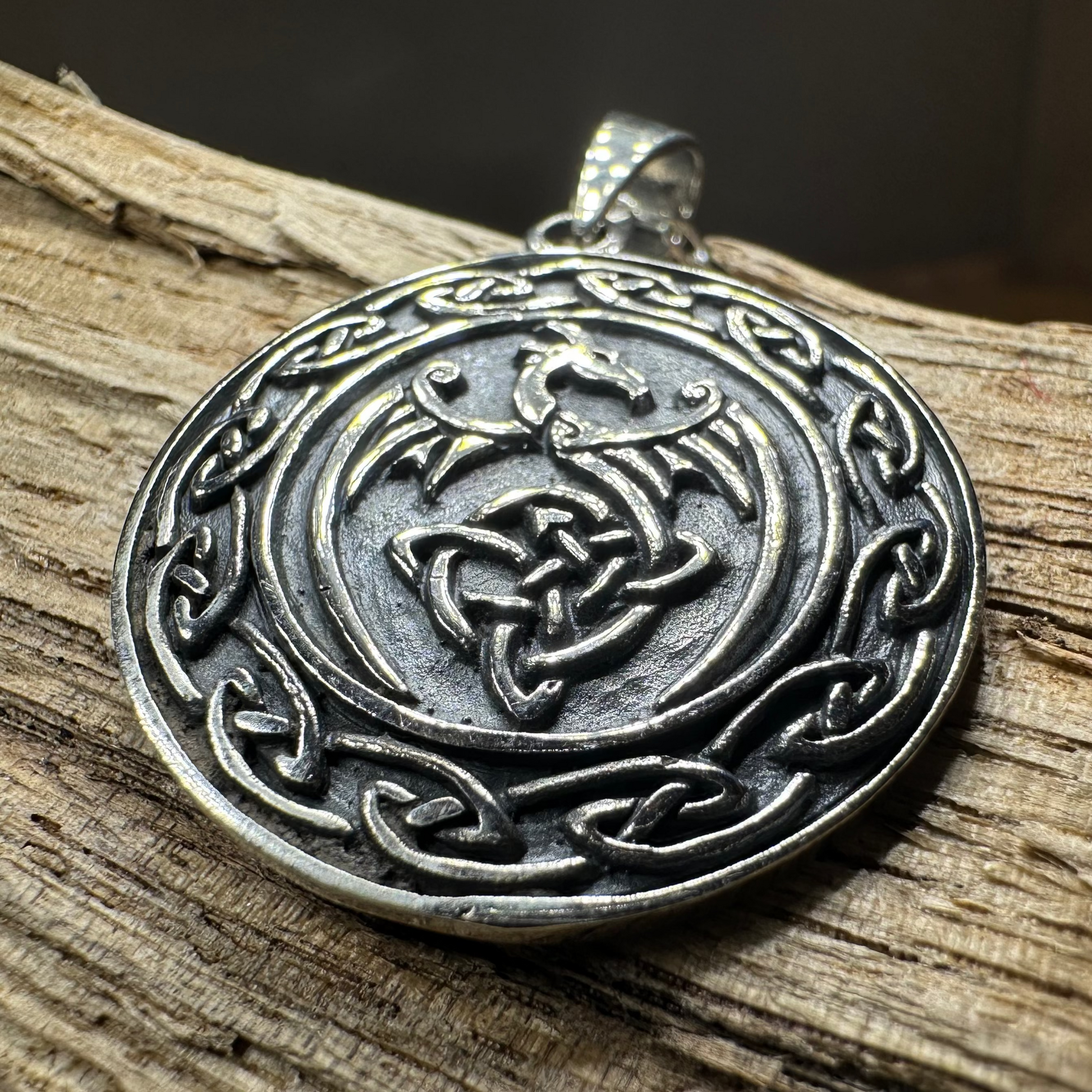 Rixon Celtic Dragon Necklace — view 3