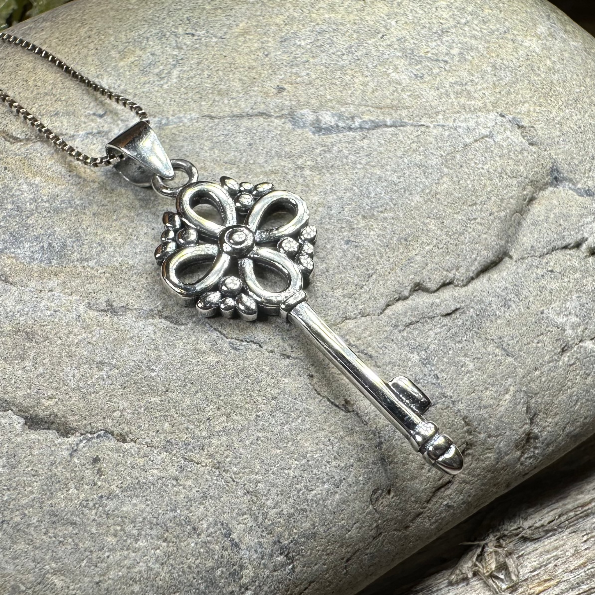 Adele Celtic Key Necklace — view 7