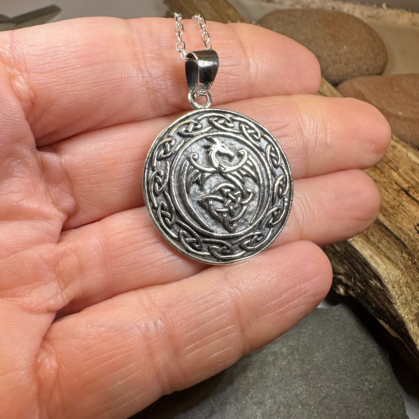Rixon Celtic Dragon Necklace — view 4