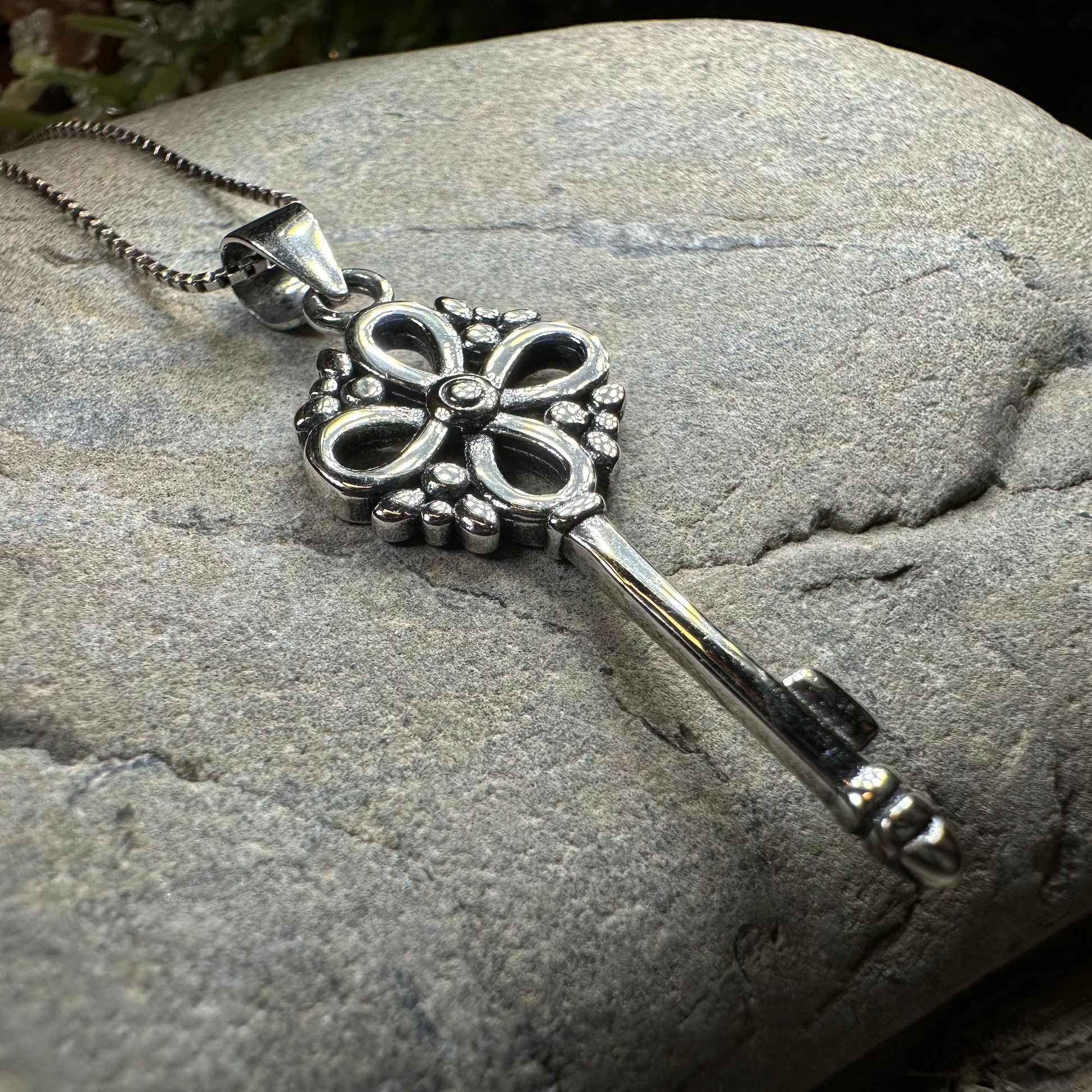 Adele Celtic Key Necklace in sterling silver