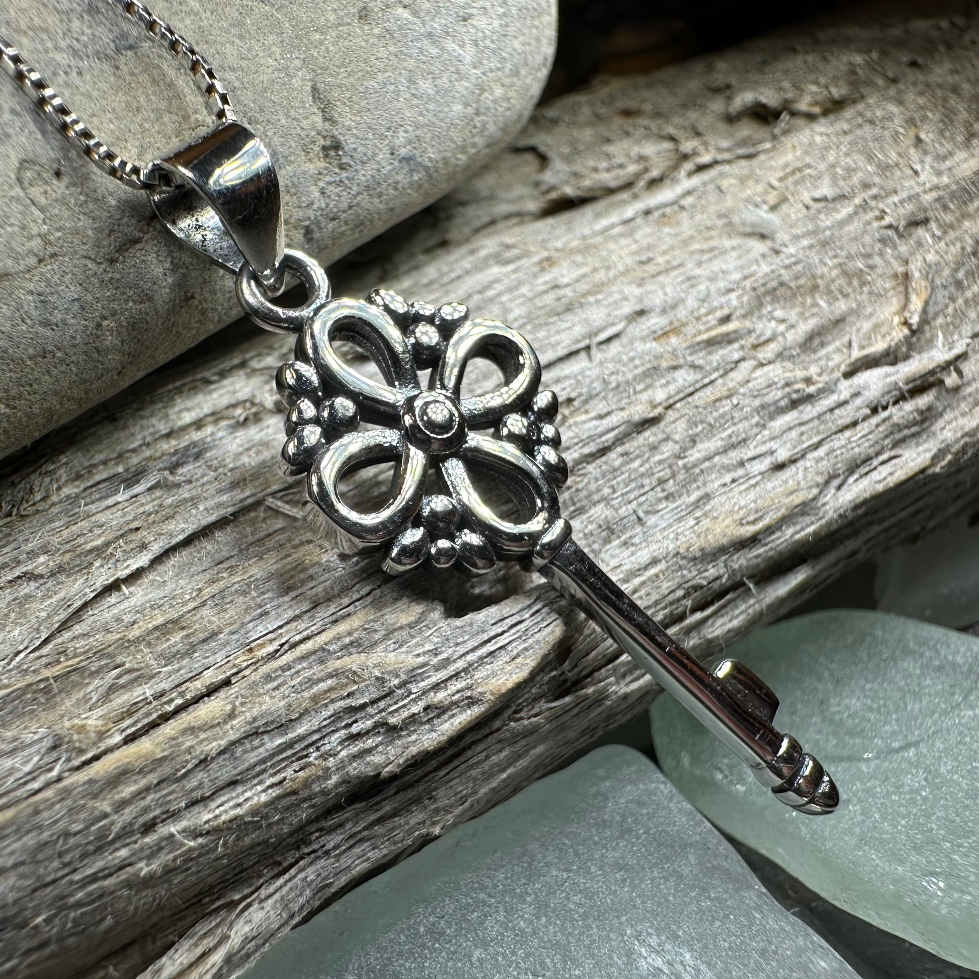 Adele Celtic Key Necklace — view 2