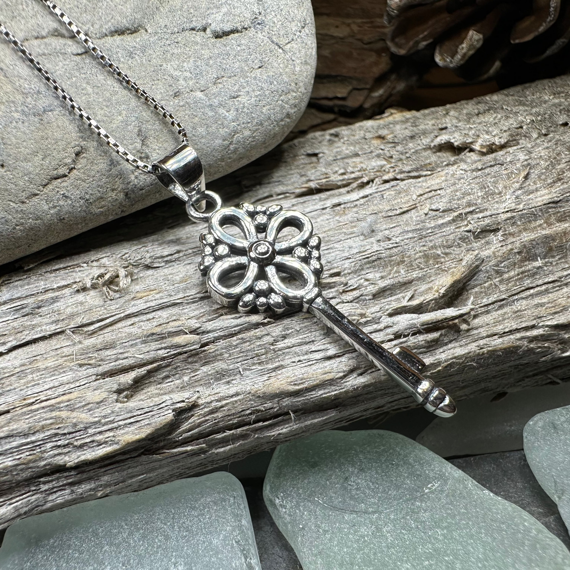Adele Celtic Key Necklace — view 6