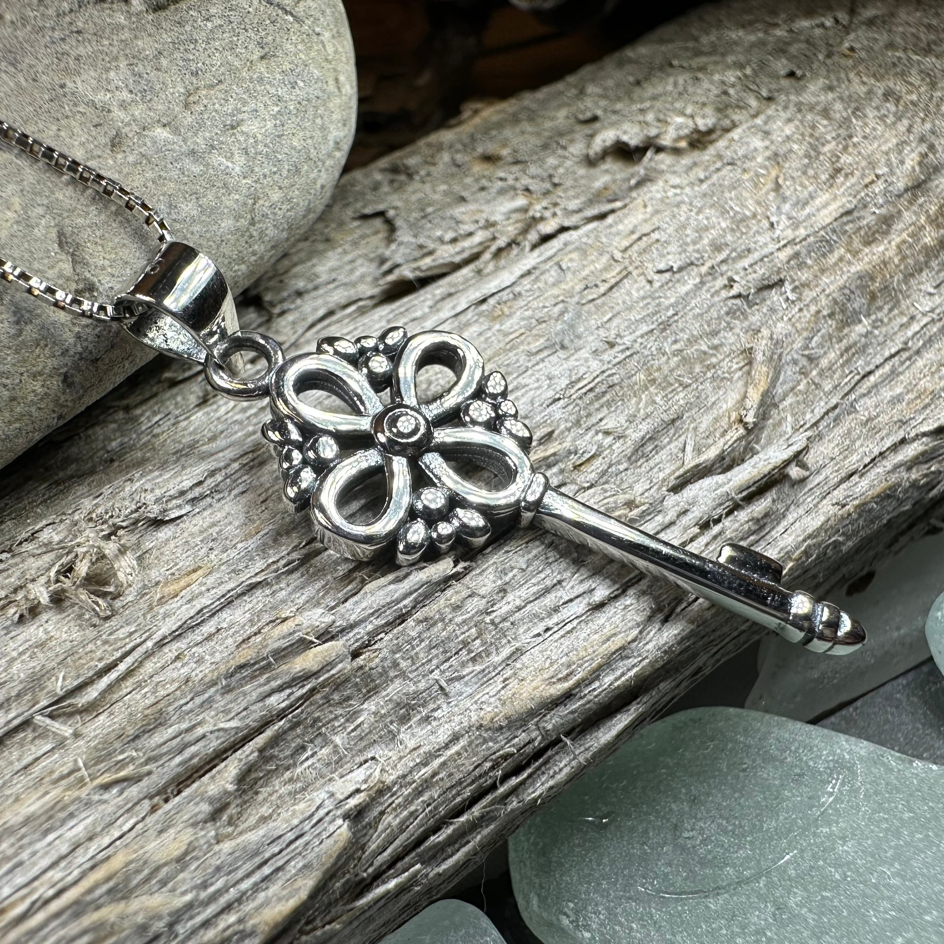 Adele Celtic Key Necklace — view 5