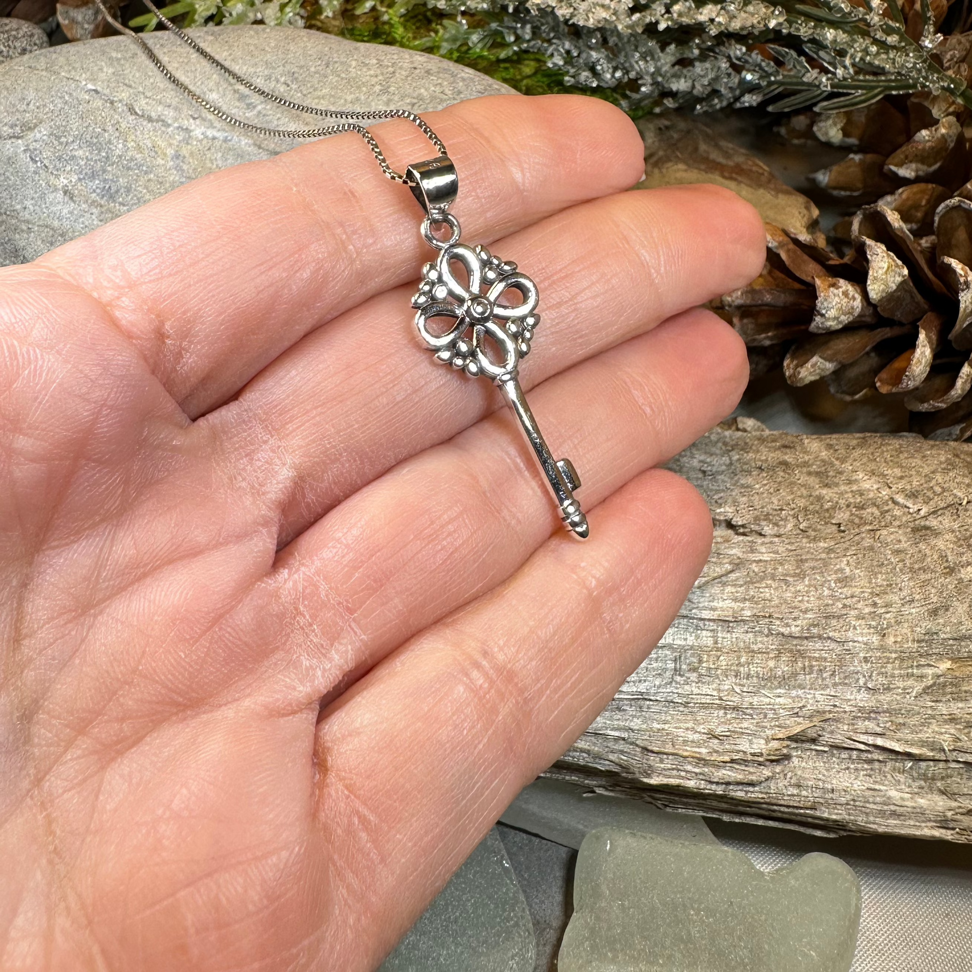 Adele Celtic Key Necklace — view 4