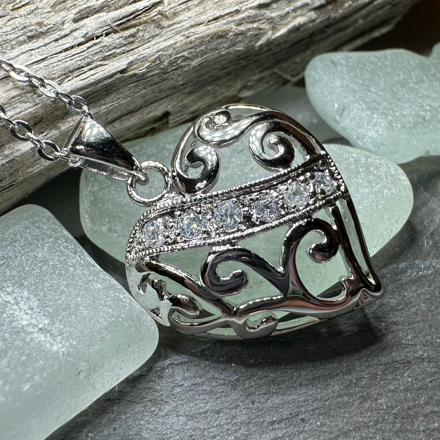 Sweet Heart Necklace in sterling silver